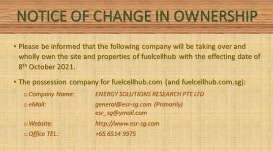 Notice of Change of Ownership